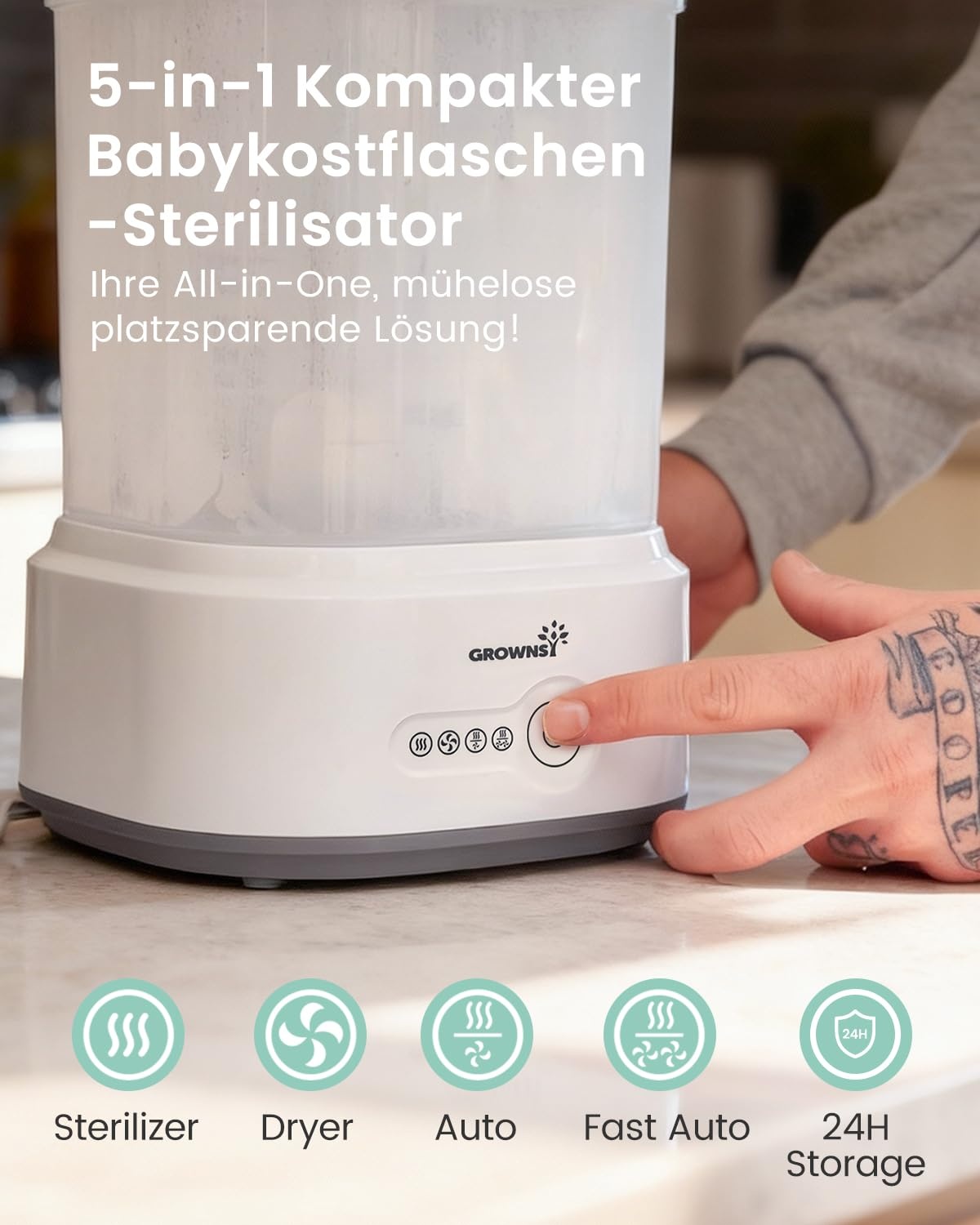 5-in-1 Babyflaschen-Sterilisator & Trockner - Jetzt bis zu 34% Rabatt