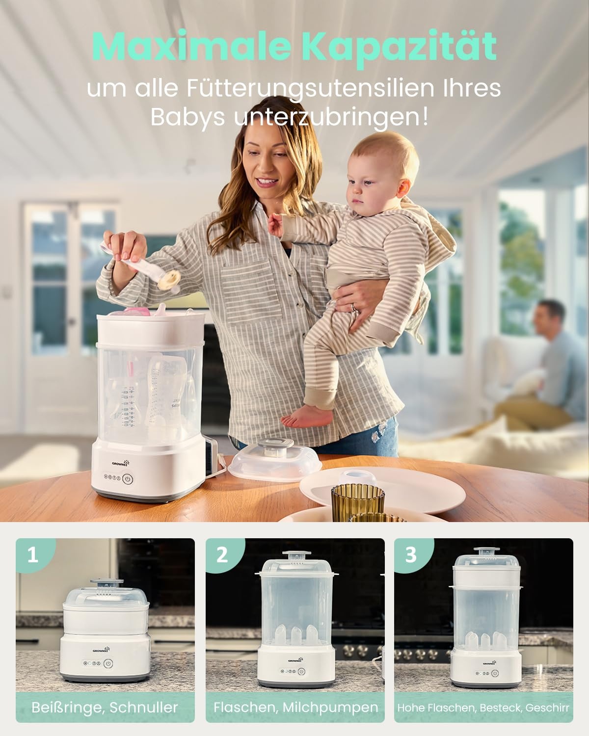 5-in-1 Babyflaschen-Sterilisator & Trockner - Jetzt bis zu 34% Rabatt