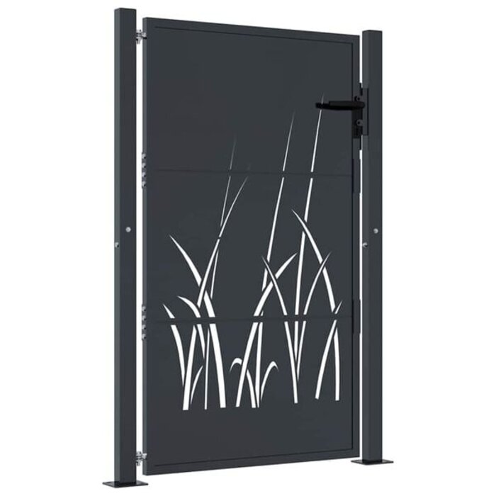 Gartentor 105x155 cm Anthrazit Laser-Design - Jetzt bis zu 35% sparen