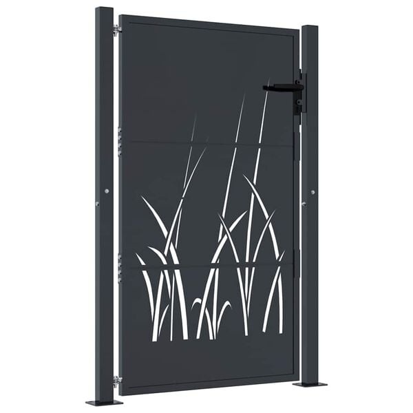 Gartentor 105x155 cm Anthrazit Laser-Design - Jetzt bis zu 35% sparen