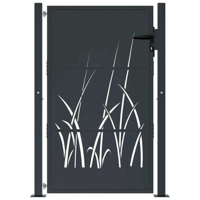 Gartentor 105x155 cm Anthrazit Laser-Design - Jetzt bis zu 35% sparen