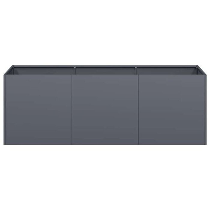 Pflanzkübel aus Stahl 120x40x40 cm - Anthrazit - bis zu 34% Rabatt
