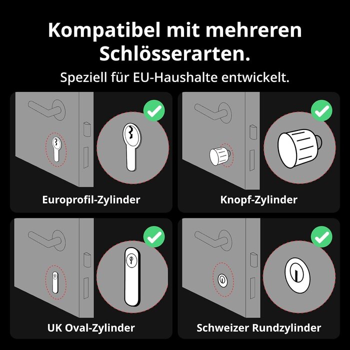 Smartes Türschloss-Set inkl. Fingerabdruck - Silber - bis zu 35% Rabatt