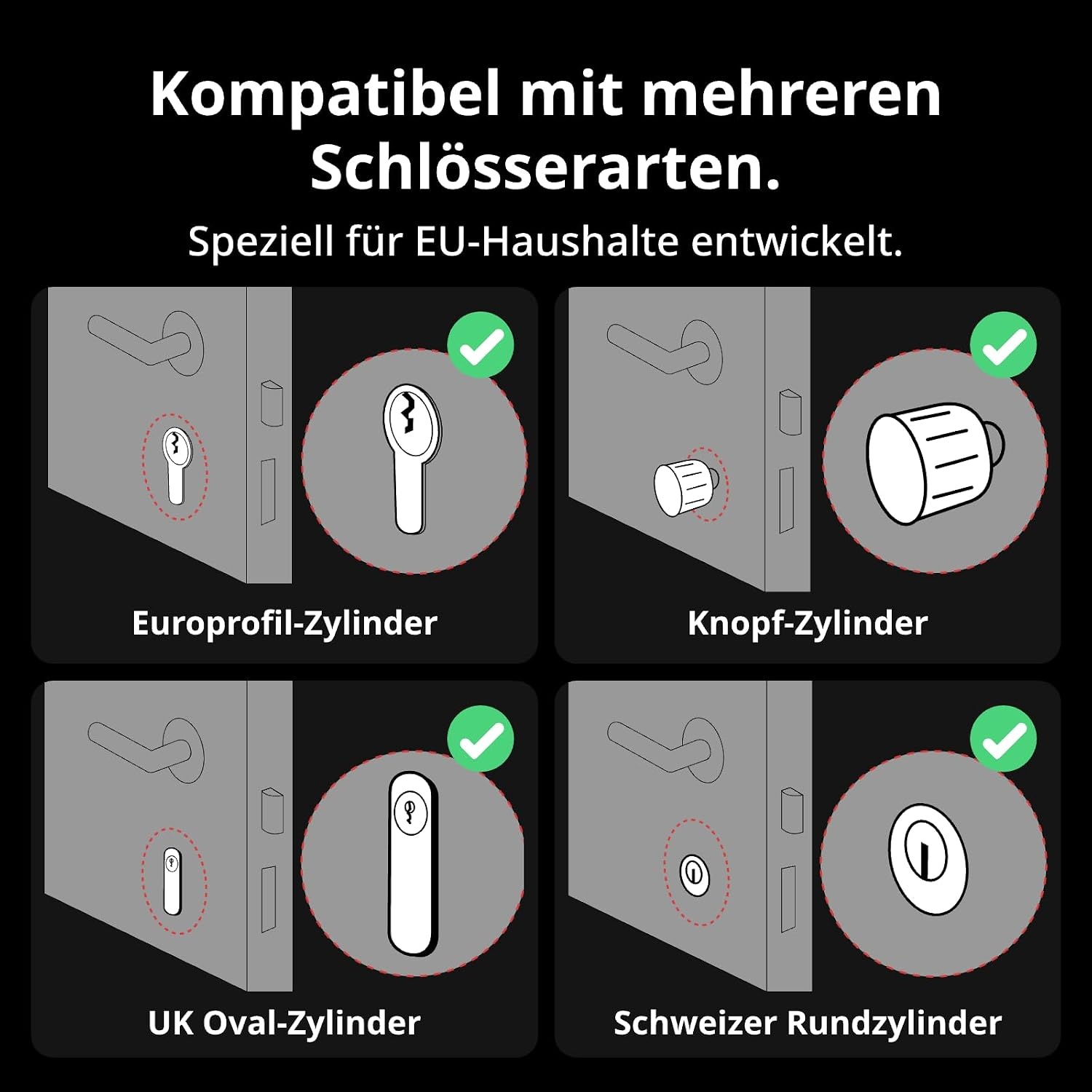 Smartes Türschloss-Set inkl. Fingerabdruck - Silber - bis zu 35% Rabatt