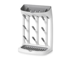 Flaschenabtropfgestell Grau-Weiß - 56% Rabatt - Platzsparendes Design