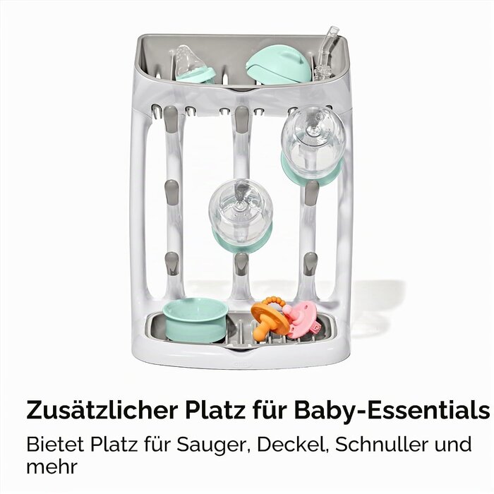 Platzsparendes Flaschenabtropfgestell - Grau-Weiß - bis zu 33 % sparen