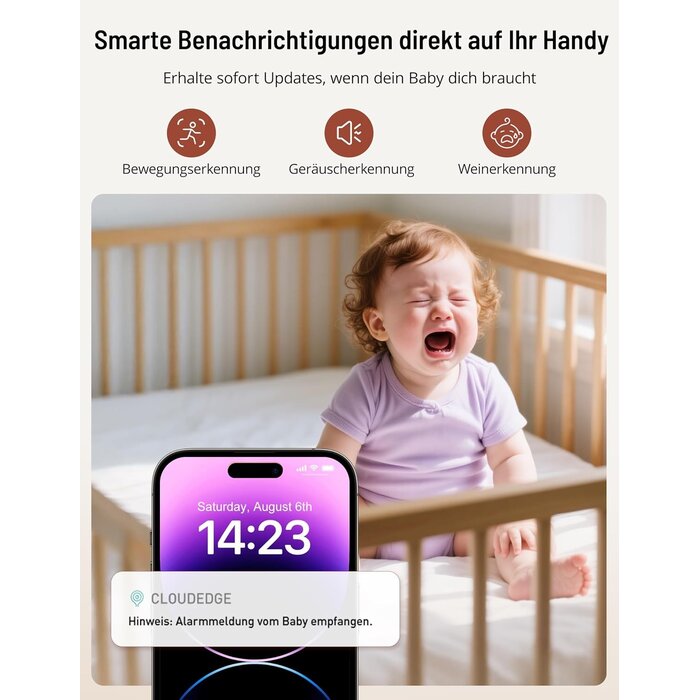 2K Babyphone mit 2 Kameras & 5 Zoll Display - jetzt bis zu 35% günstiger