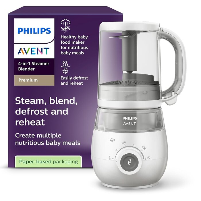 4-in-1 Babykostzubereiter: Dampfgarer & Mixer - Glas - bis zu 35% Rabatt