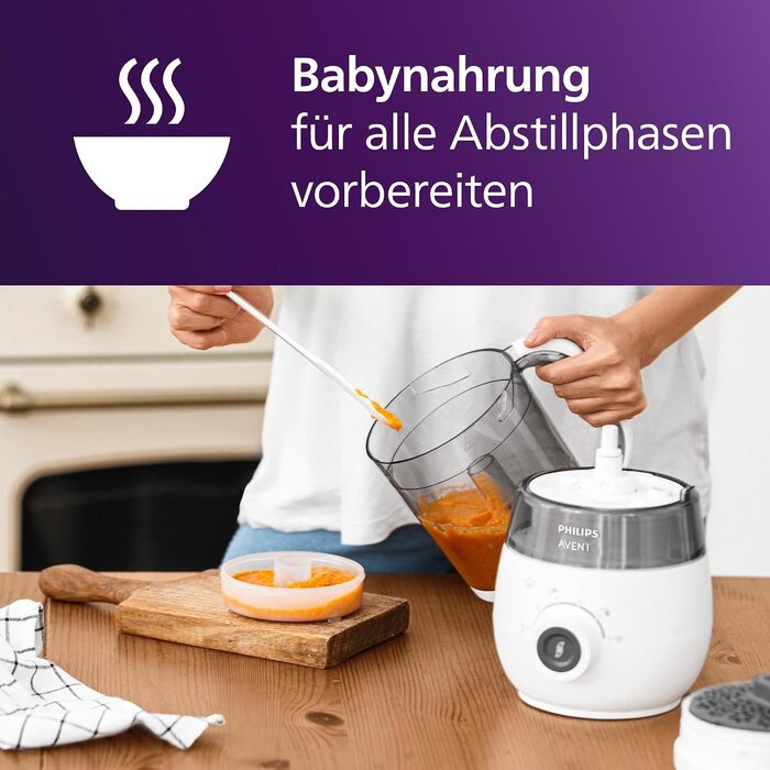 4-in-1 Babykostzubereiter: Dampfgarer & Mixer - Glas - bis zu 35% Rabatt