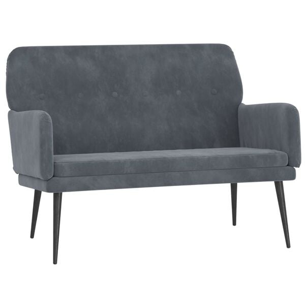 Vidaxl Elegante Samt-Sitzbank Dunkelgrau 108 cm - Jetzt bis zu 34% günstiger!