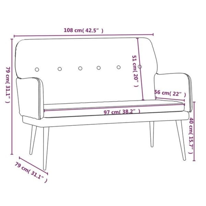 Vidaxl Elegante Samt-Sitzbank Dunkelgrau 108 cm - Jetzt bis zu 34% günstiger!