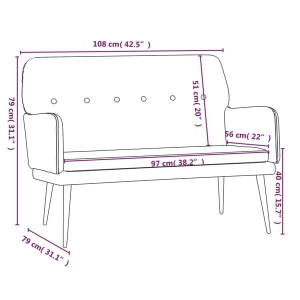 Vidaxl Elegante Samt-Sitzbank Dunkelgrau 108 cm - Jetzt bis zu 34% günstiger!