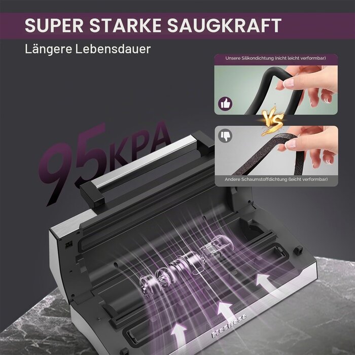 Profi-Vakuumiergerät 140W - Silber, bis zu 34% günstiger