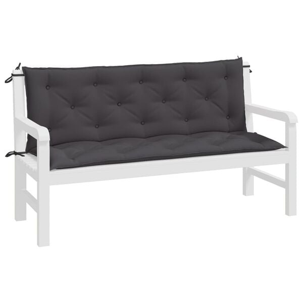 Vidaxl Gartenbankkissen 2er-Set 150x50x7cm Anthrazit - bis zu 32% reduziert