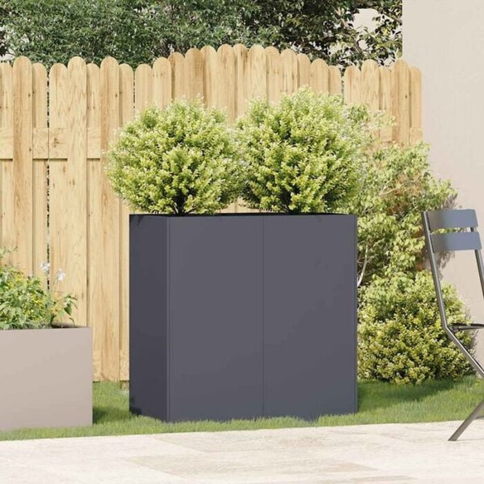 Vidaxl Pflanzkübel Anthrazit 80x40x80 cm - Jetzt bis zu 34% Rabatt sparen!