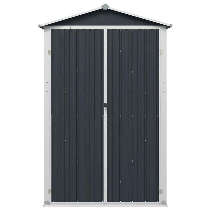 Vidaxl Gartenschrank aus verzinktem Stahl 116x45x175 cm Anthrazit - bis zu 35% sparen