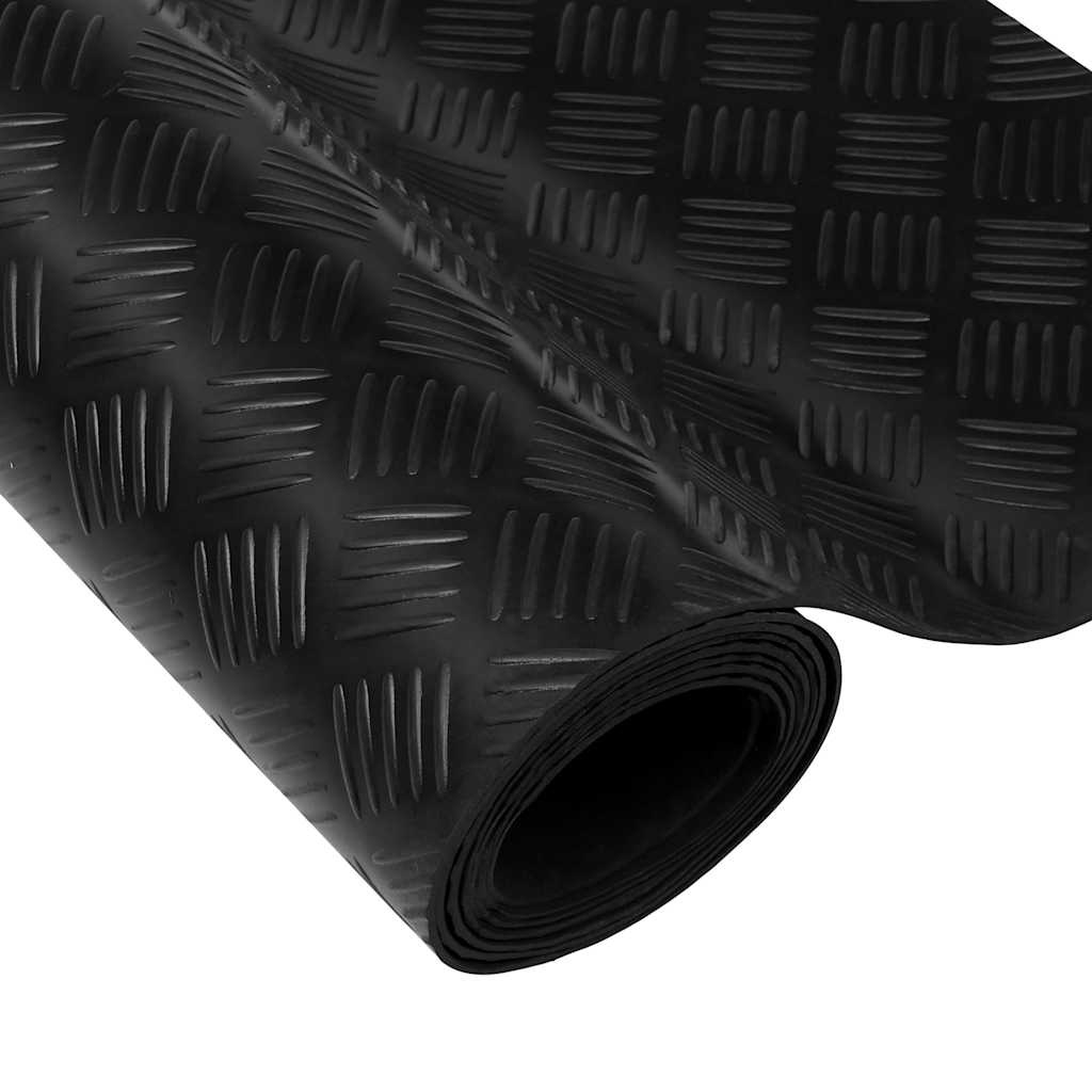 Vidaxl Rutschfeste Gummimatte Rautenmuster 1,5x2m - Schwarz - bis zu 33% Rabatt