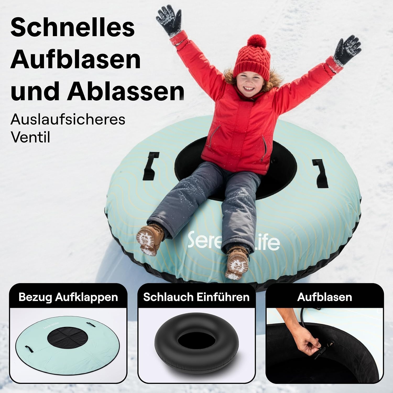 Aufblasbarer 122 cm Schneereifen für Rodelspaß - bis zu 34% sparen