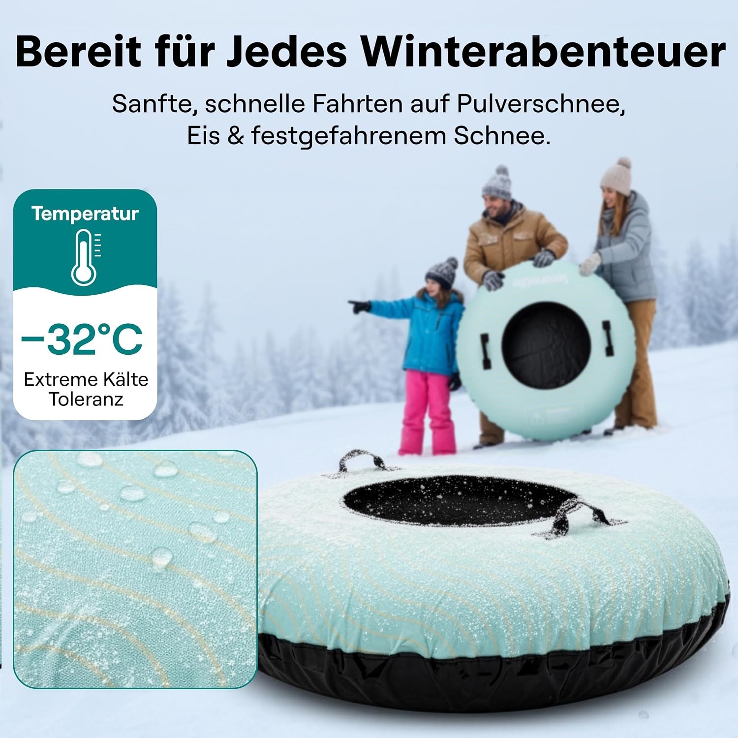 Aufblasbarer 122 cm Schneereifen für Rodelspaß - bis zu 34% sparen