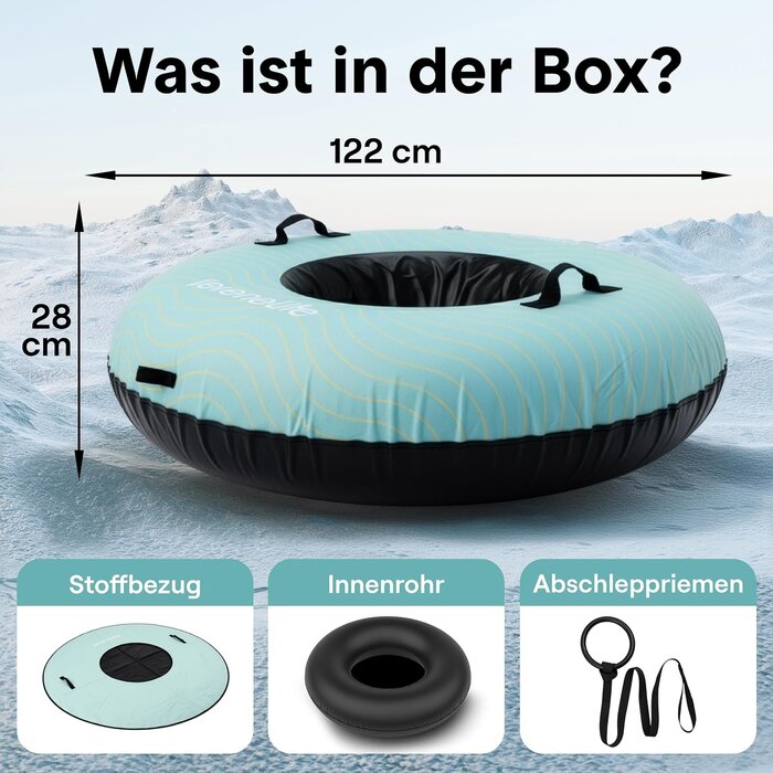 Aufblasbarer 122 cm Schneereifen für Rodelspaß - bis zu 34% sparen
