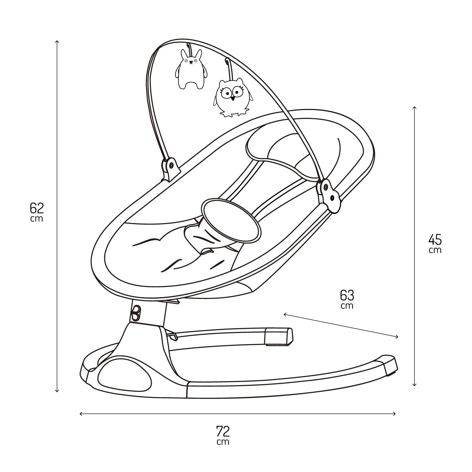 Elektrische Babyschaukel bis 9 kg - Bluetooth, Fernbedienung & bis zu 34% Rabatt