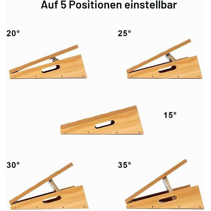 Holz-Schrägbrett zur Dehnung, 5-fach verstellbar - jetzt bis zu 35% günstiger