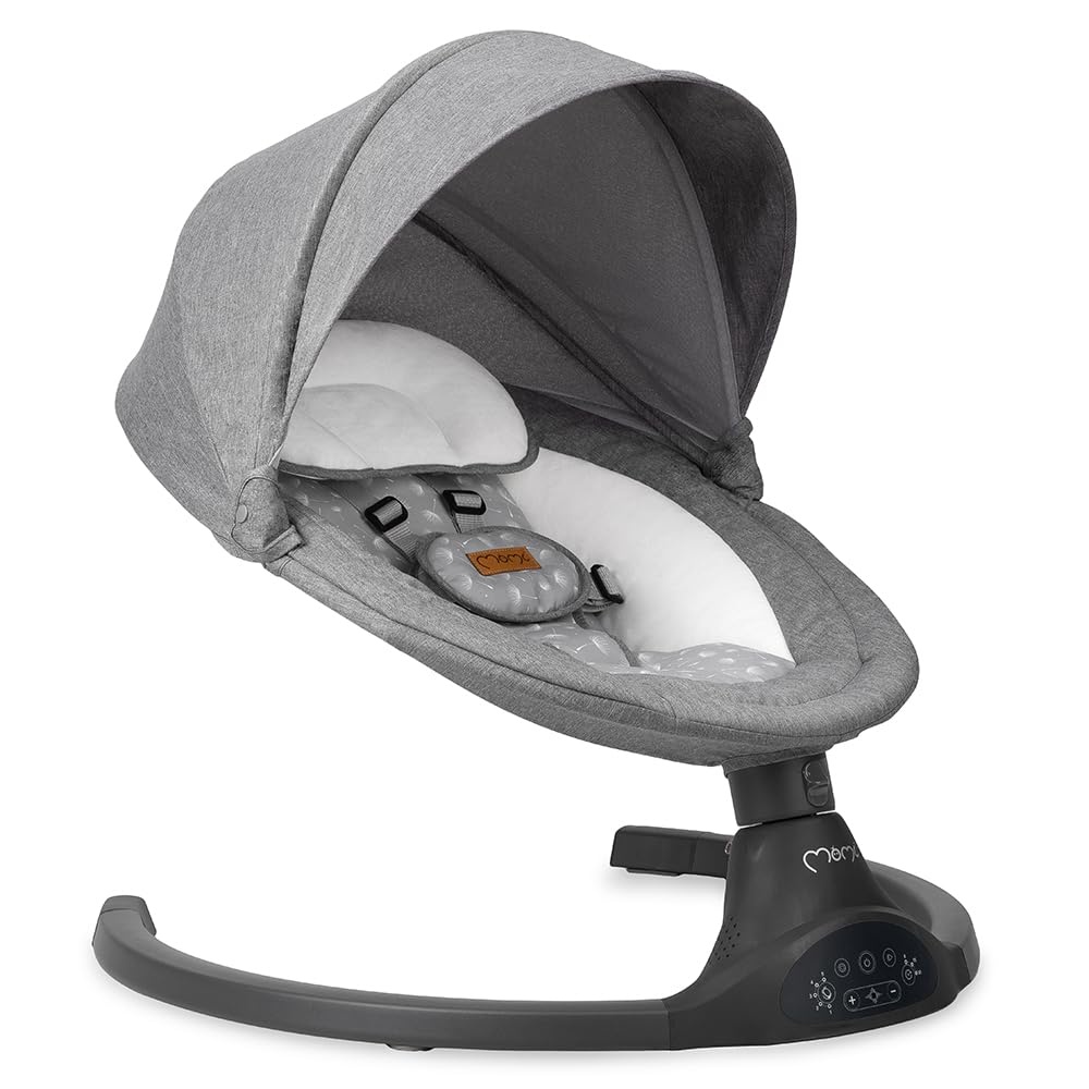 Babyschaukel mit Bluetooth & Fernbedienung - Dunkelgrau - bis zu 34% sparen