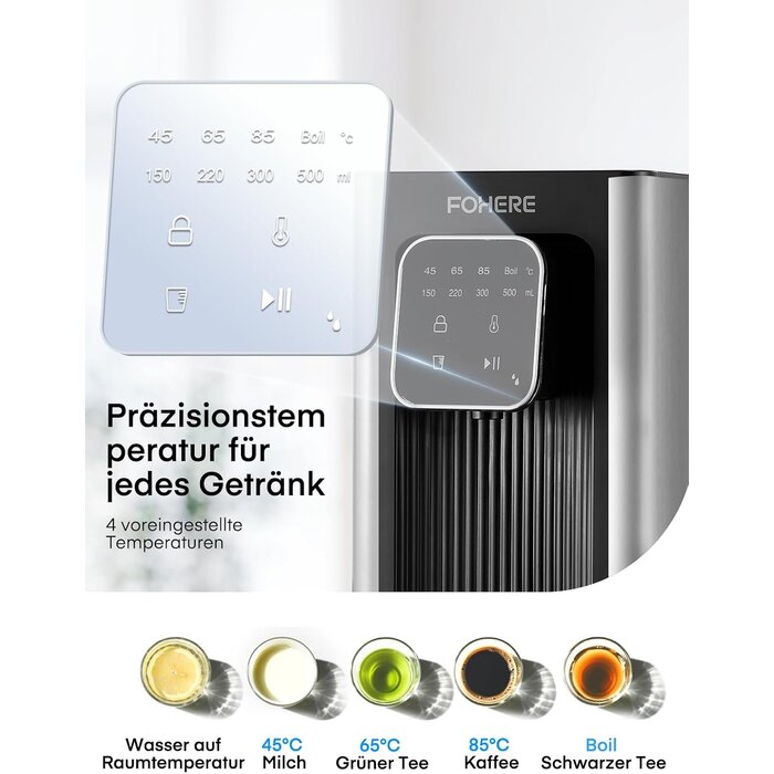 Premium Heißwasserspender 2600W, 2,5L, Edelstahl - bis zu 34% sparen