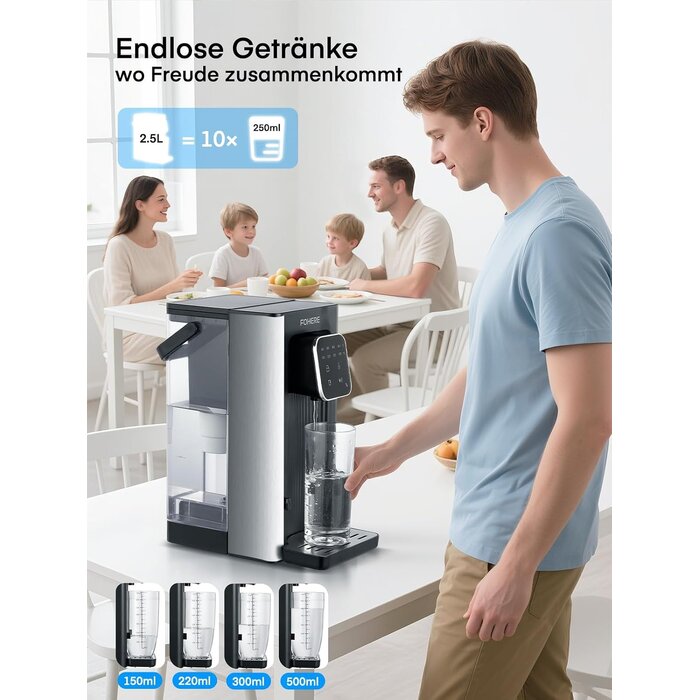 Heißwasserbereiter 2,5L 2600W mit Touchscreen - bis zu 34% sparen!
