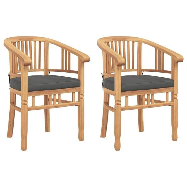 Vidaxl Massive Teakholz-Gartenstühle 2er-Set - bis zu 35% Rabatt
