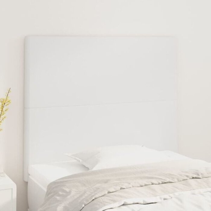 Vidaxl 2er-Set Bett-Kopfteile Kunstleder Weiß, 90x78/88cm - bis zu 25% Rabatt