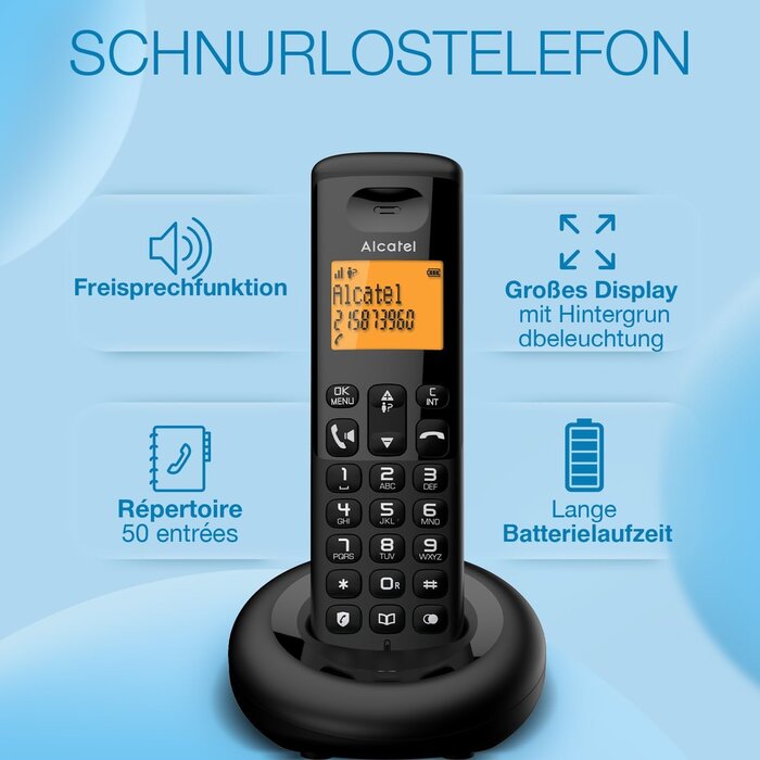 Schnurloses DECT-Telefon mit Freisprechfunktion - 22% Rabatt