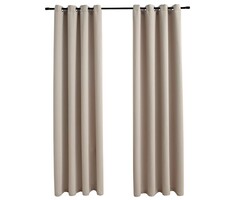 Vidaxl Verdunkelungsvorhang 2er-Set 140x245 cm Beige - 40% Rabatt