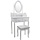 Eleganter Schminktisch mit Spiegel & Hocker - Antik-Stil - bis zu 46% sparen