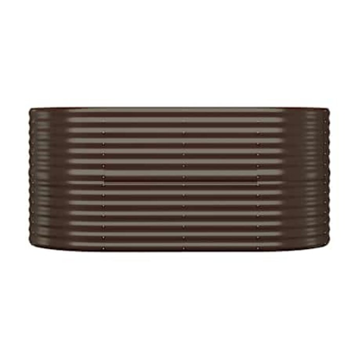 Vidaxl Ovales Hochbeet 152x80x68 cm Stahl Braun - bis zu 34% sparen