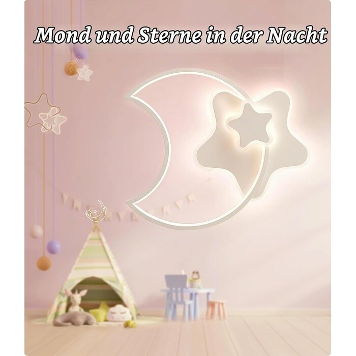 LED-Deckenleuchte Stern & Mond 45cm - Dimmbar mit Fernbedienung - bis zu 34% Rabatt