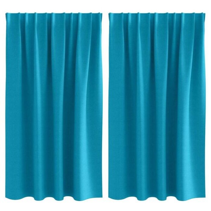 Vidaxl Verdunkelungsvorhänge 140x140cm, 2er-Set, Türkis - bis zu 32% reduziert