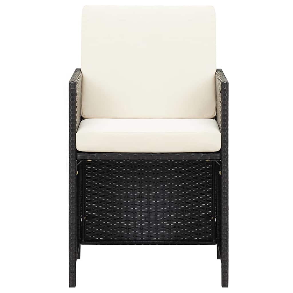 Vidaxl 4er Set Poly-Rattan Gartenstühle Schwarz - bis zu 30% Rabatt sparen