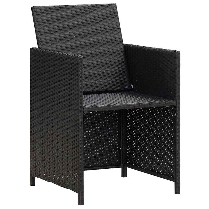 Vidaxl 4er Set Poly-Rattan Gartenstühle Schwarz - bis zu 30% Rabatt sparen