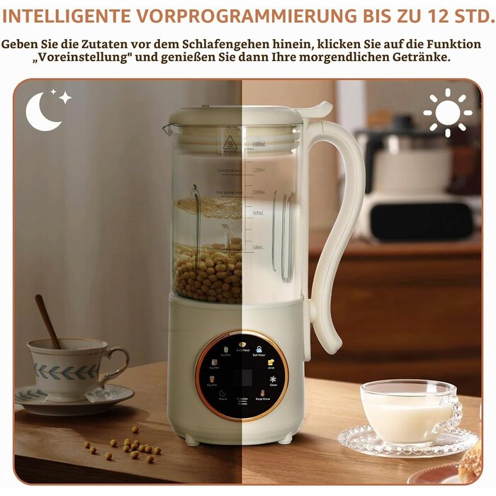 Pflanzlicher Milchbereiter 1,4L mit 16 Klingen - bis zu 29% Rabatt