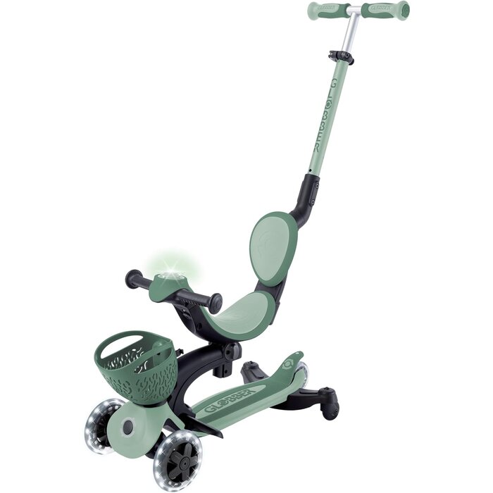 3-in-1 Kinderroller mit LED-Rädern - Salbeigrün, bis zu 35% Rabatt