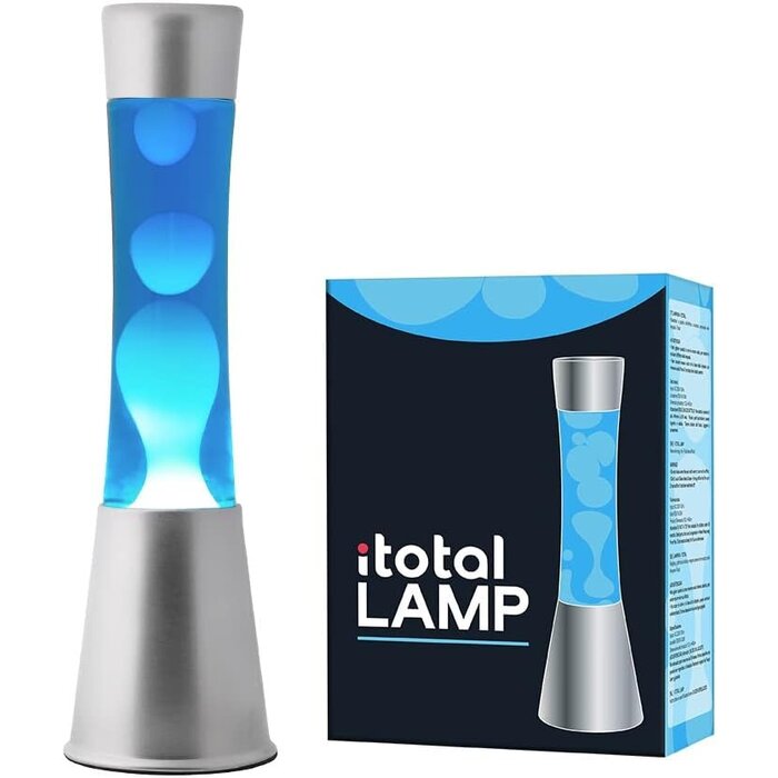 Retro Lavalampe 40 cm Blau/Weiß - Stylisches Stimmungslicht bis zu 32% günstiger