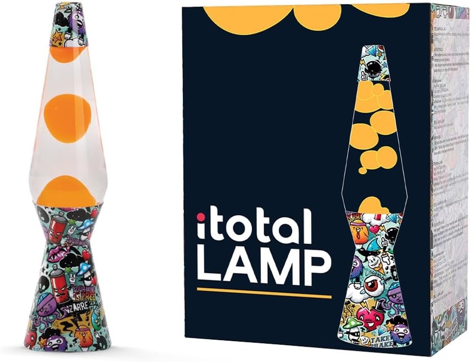 Retro Lavalampe 40 cm Blau/Weiß - Stylisches Stimmungslicht bis zu 32% günstiger
