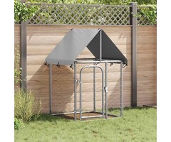 Vidaxl Hundezwinger mit Dach 100x100x150cm - Silber - 56% Rabatt