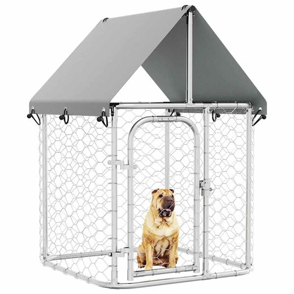 Vidaxl Robuster Hundezwinger mit Dach 100x100x150cm - bis zu 34% Rabatt