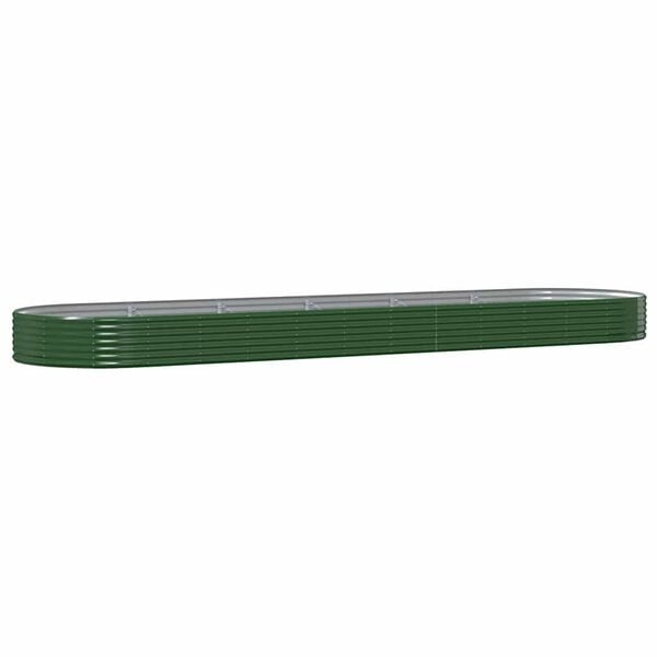 Vidaxl Großes Hochbeet 523x140x36 cm Stahl Grün - Bis zu 29% Rabatt