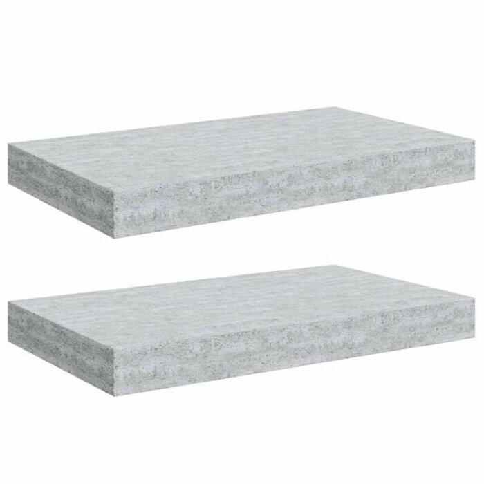 Vidaxl Wandregal 2er Set Betongrau 40x23cm - Schwebend & Elegant - Bis zu 28% sparen