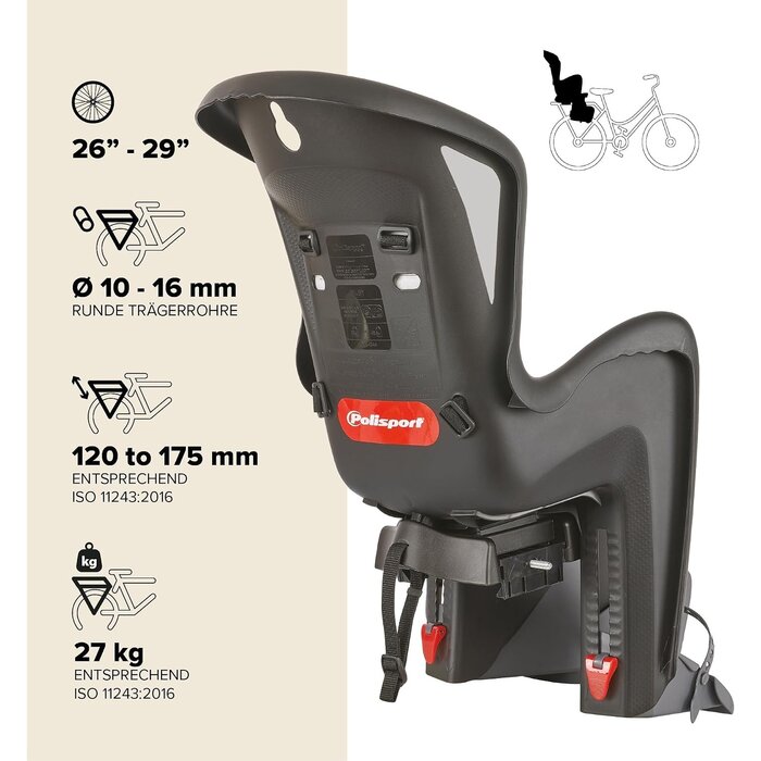 Sicherer Fahrrad-Kindersitz bis 22 kg - Jetzt bis zu 34 % günstiger sichern
