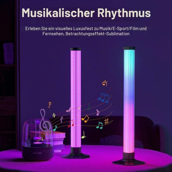 LED Lichtleisten 43 cm, 2er-Set RGBIC - Jetzt bis zu 32% günstiger!