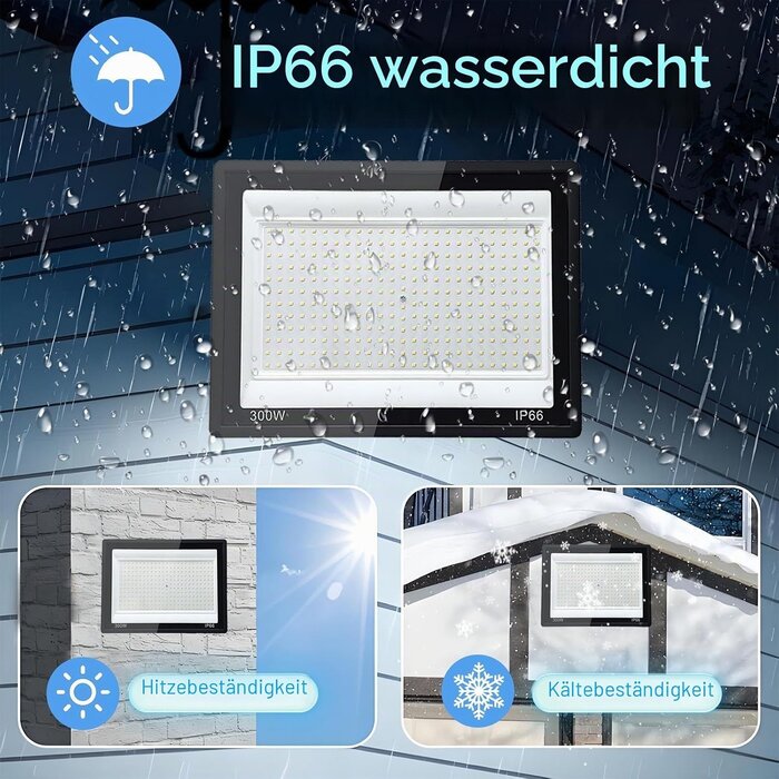 2er-Set LED-Außenstrahler 300W 30000lm IP66 - bis zu 34% Rabatt
